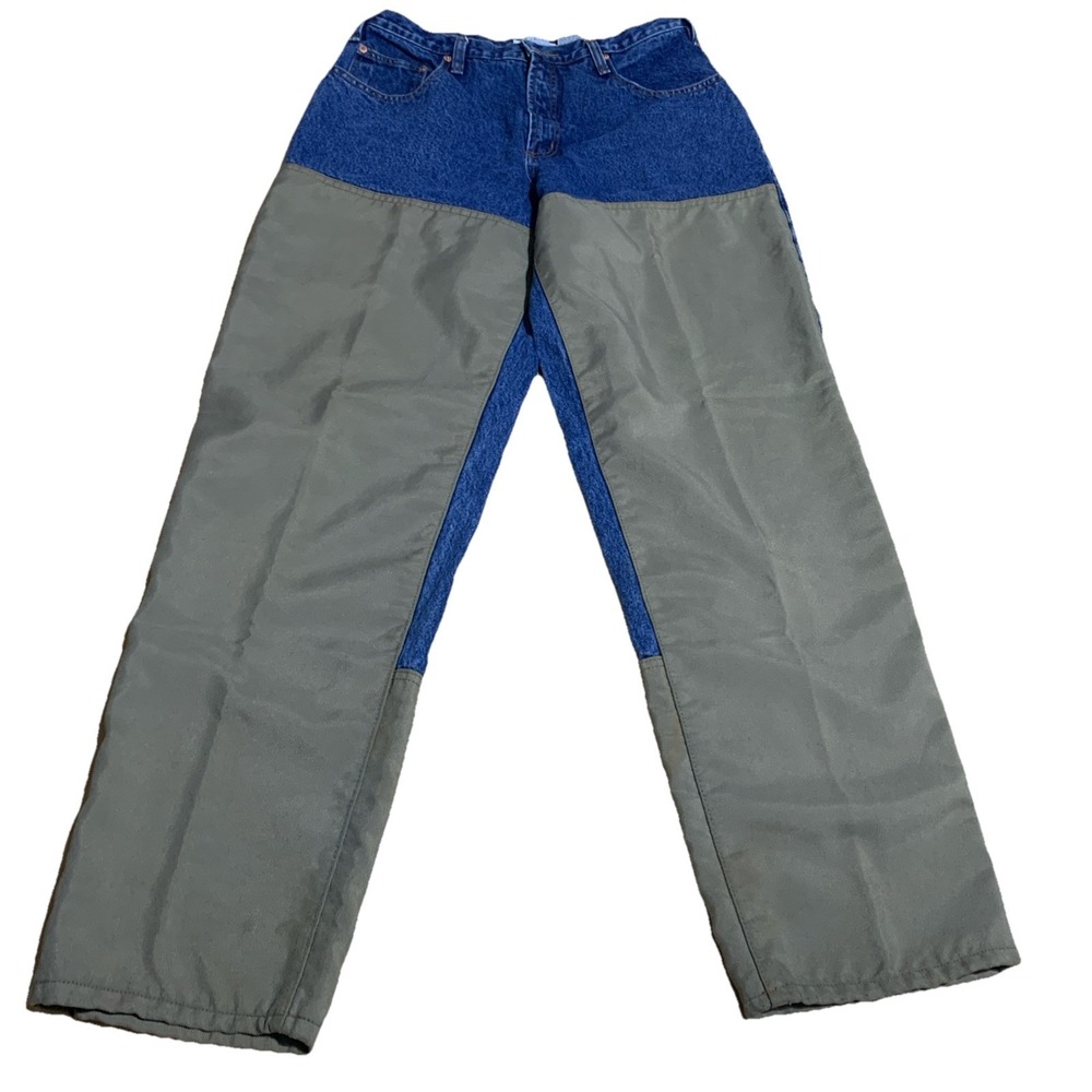 Columbia Jeans Mens 36X34 Blue Denim Pants Double Knee Canvas Tough Mother